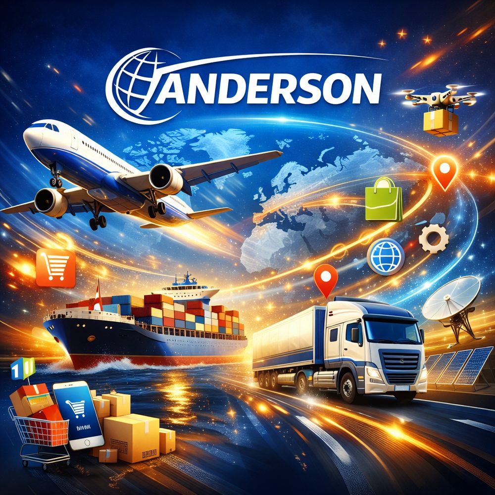 Réseau logistique international Anderson — aérien, maritime, routier