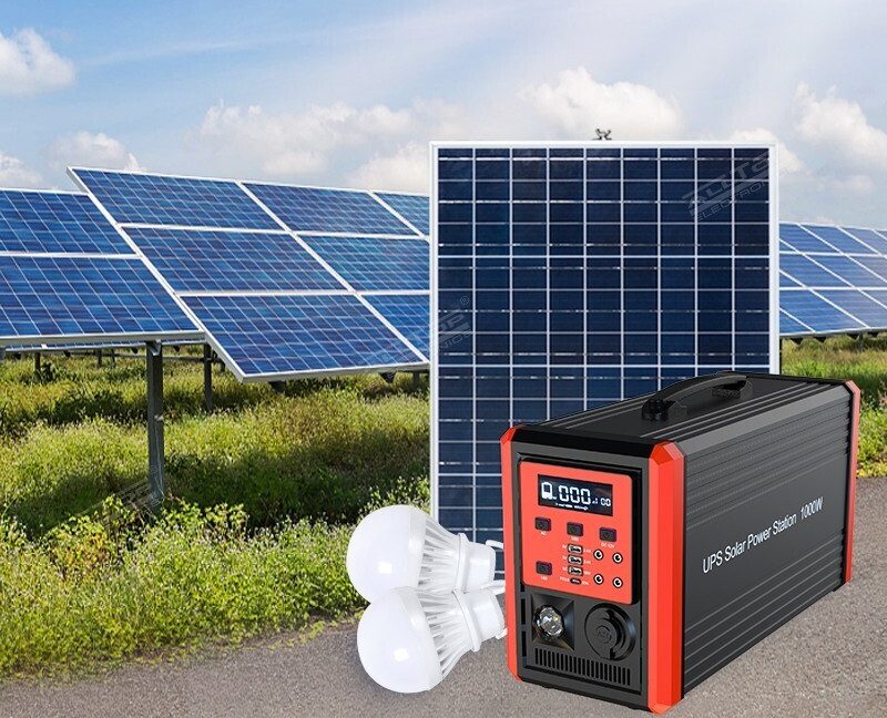 Kit solaire autonome : panneaux, station d'énergie portable et éclairage